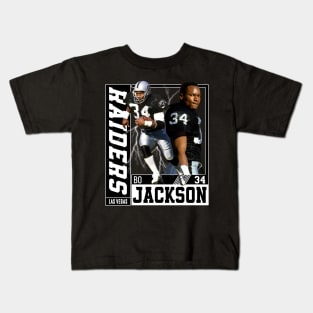 Bo Jackson Bo Knows Signature Vintage Legend Baseball Football Bootleg Rap Graphic Style Kids T-Shirt